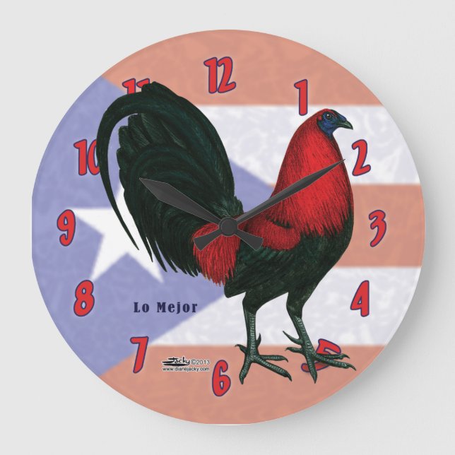 Black Red Gallo Clock (Front)