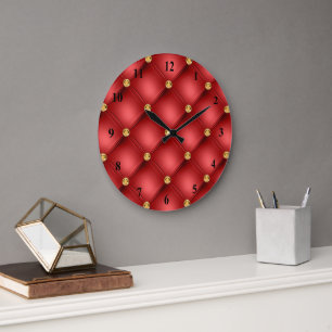 Black Red Gold Clock