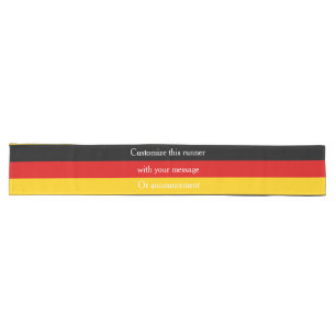 Black Red Gold German Flag Colours Personalized Long Table Runner