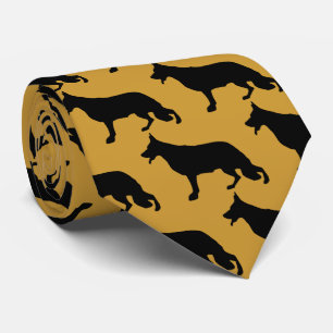 Black red gold shepherd tie