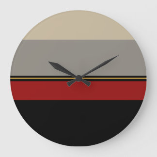 Black, red, grey and tan clock