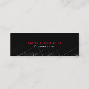 Black Red Grey Pattern Slim Clear Business Card