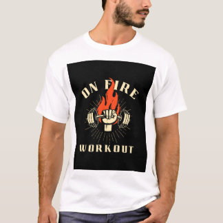 Black & Red Grunge Fitness T-Shirt – workout style