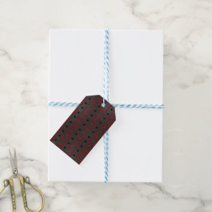 Black Red Hearts Gothic Romantic Valentines Day Gift Tags