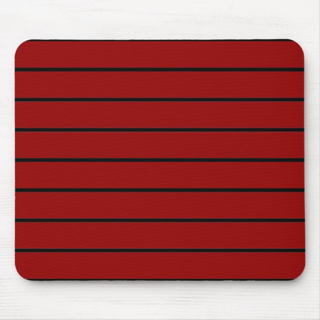 Black Red Horizontal Stripes Mouse Pad (Front)