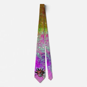BLACK  RED JESTER MASK ,Masquerade Party Tie