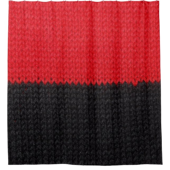 Black-red knit: striped closeup. (Front)