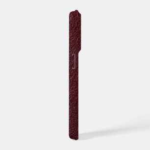 Black & Red Leather Effect iPhone 15 Pro Case