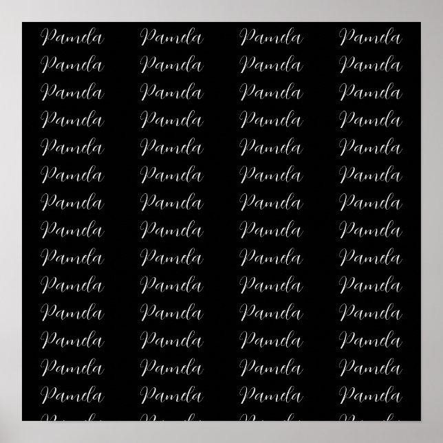 Black Red Minimalist Add Name Personalized Poster (Front)