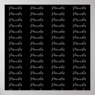 Black Red Minimalist Add Name Personalized Poster