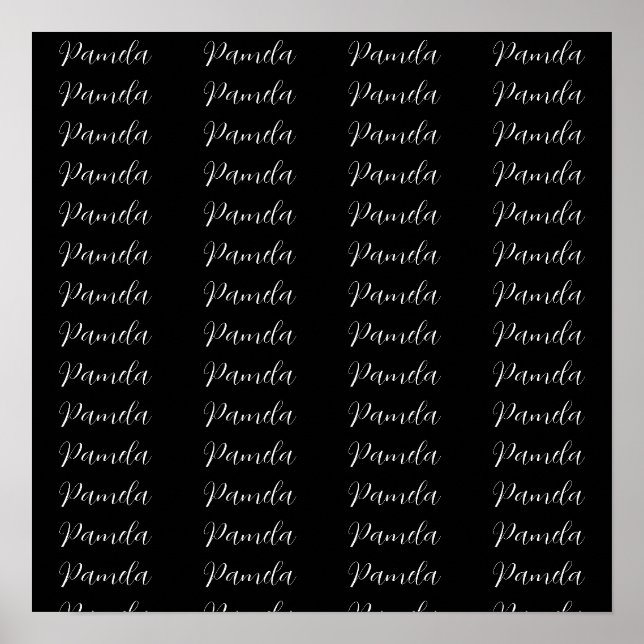 Black Red Minimalist Add Name Personalized Poster (Front)