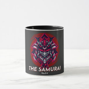 Black Red Minimalist Vintage The Samurai Mug