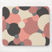 Black-red Molecules Mouse Pad