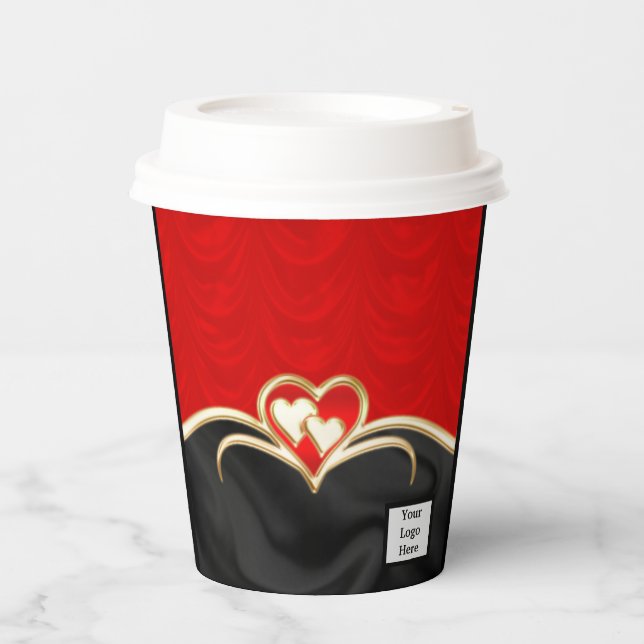 Black & Red Paper Cups (Front)