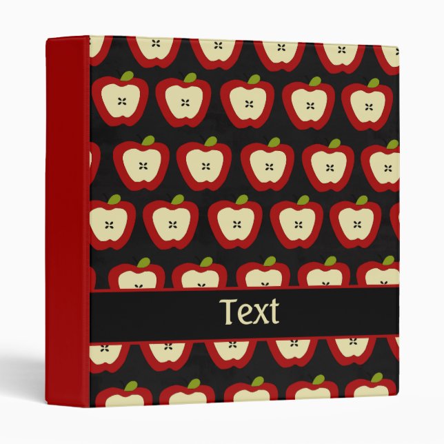 Black Red Personalized Teacher School Binder (Front/Spine)