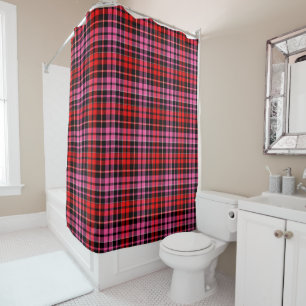 Black Red Pink Plaid Tartan Design