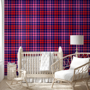 Black Red Pink Plaid Tartan Design  Wallpaper