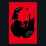 Black Red Pop Art Headphone Poster<br><div class="desc">Hip Hop,  R&B,  Rock,  Heavy Metal,  Techno,  Punk,  Rap,  Classic,  African American,  Jazz... . We love music,  we love listening cds,  radio. Enjoying watching video clibs,  mixes,  remixes,  covers.</div>