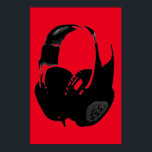 Black Red Pop Art Headphone Poster<br><div class="desc">Hip Hop, R&B, Rock, Heavy Metal, Techno, Punk, Rap, Classic, African American, Jazz... . We love music, we love listening cds, radio. Enjoying watching video clibs, mixes, remixes, covers.</div>
