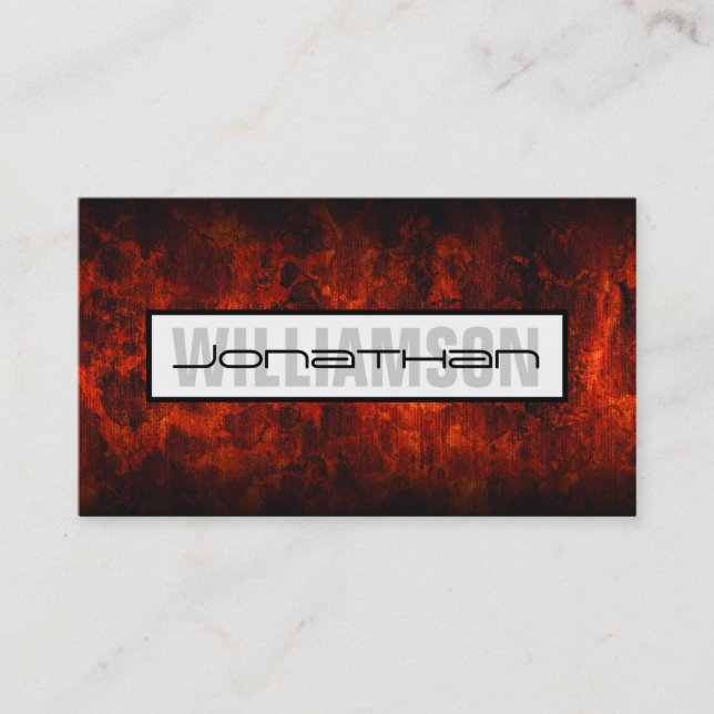 Black & Red Professional Business Card (Front)