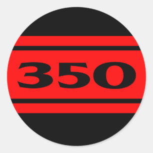 Black Red Race Stripes 350 Sticker