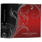Black Red Silver Floral Scrolls Photo Album