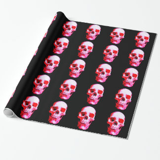 Black & Red Skull Christmas Wrapping Paper