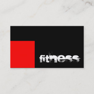 Black Red Stripe Fitness Sport Business Card