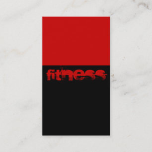 Black Red Stripes Fitness Carte de visite Sport