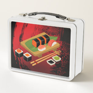 Black & Red Sushi Bento Box