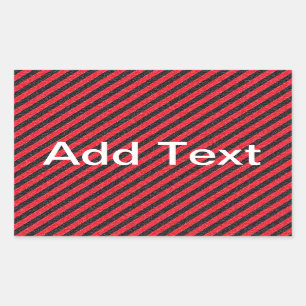 Black Red Thin Diagonal Stripes Sticker