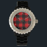 Black Red Watch Buffalo Plaid Check<br><div class="desc">Black & Red Plaid Checked</div>