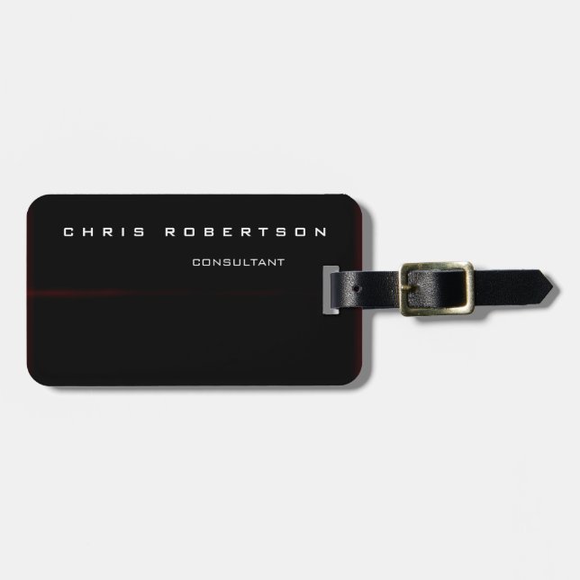 Black Red White Attractive Charming Luggage Tag (Front Horizontal)