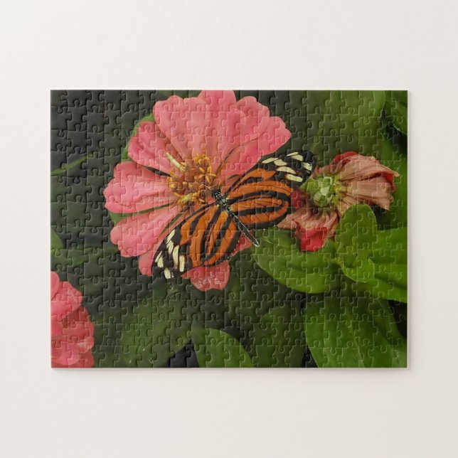 Black Red White butterfly face jigsaw puzzle (Horizontal)