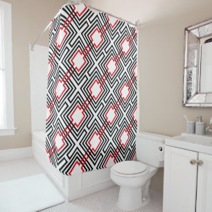Black Red & White Geometric