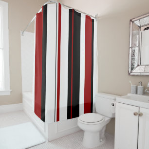 Black Red White Vertical Stripes