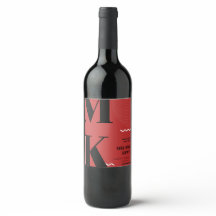 Black & Red Wine Labels 