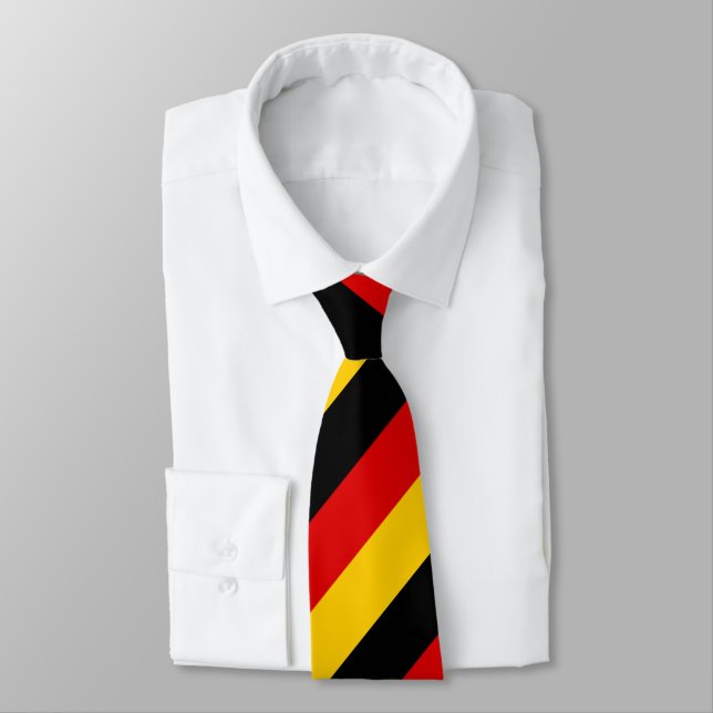 Black Red Yellow Combination Tie (Tied)