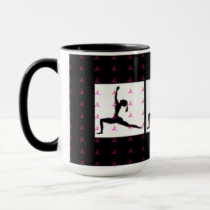 Black Red Yoga Mug