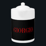 Black Red Your Name Minimalist Personal Modern<br><div class="desc">Modern Professional Simple Design.</div>