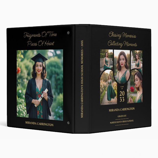 Black Refined Collage Graduation Memories TMF26 Binder (Background)
