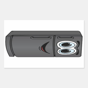 Black Refrigerator Cartoon Sticker