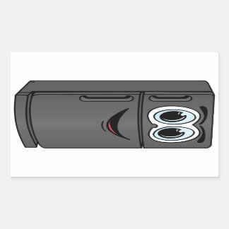 Black Refrigerator Cartoon Sticker