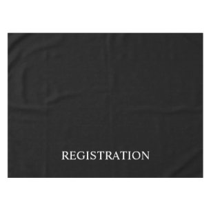 Black Registration Desk Tablecloth