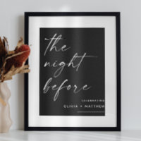 Black Rehearsal Dinner | The Night Before Welcome