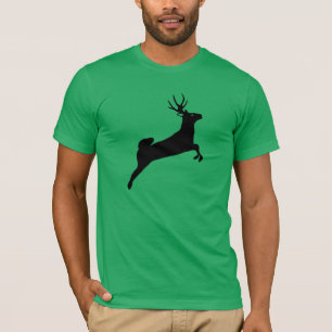 Black Reindeer Silhouette T-Shirt