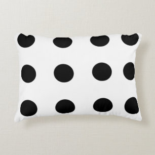 Black Repetitive Dots Accent Pillow