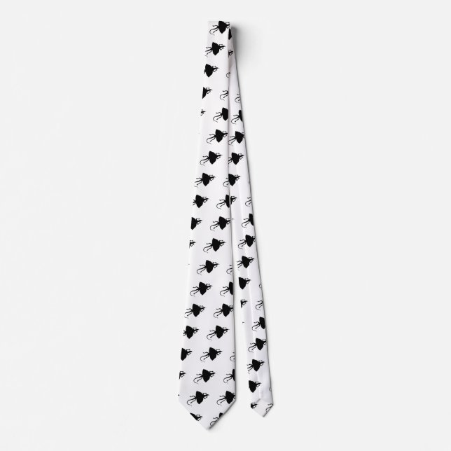 Black reptile pattern tie (Front)