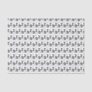 Black Retro Big Numbers Class of Tissue Paper