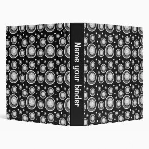 Black Retro Dots 2 inch Designer Binder